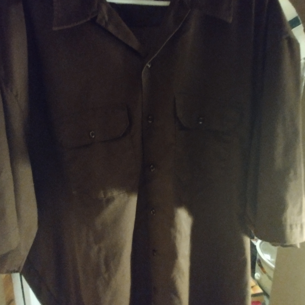 Dickies Work Shirt Mens Size 4XL Twill Short Sleeve Front Pockets Button